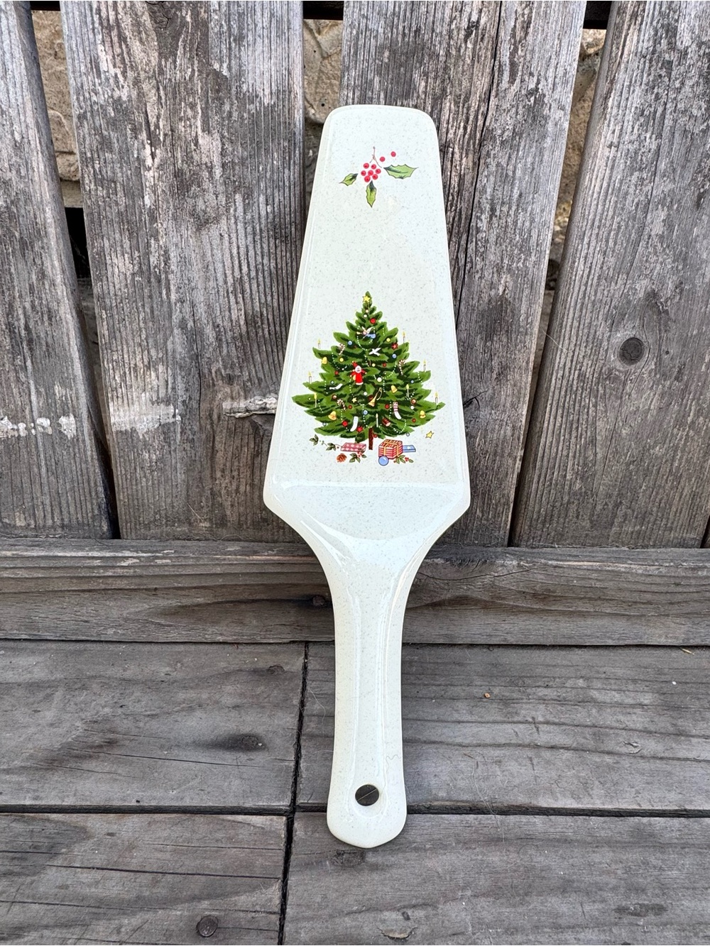 Vintage Studio Nova Holiday Season Ceramic Cake Pie Server